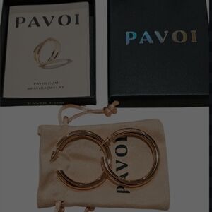 PAVOI Gold Hoop Earrings